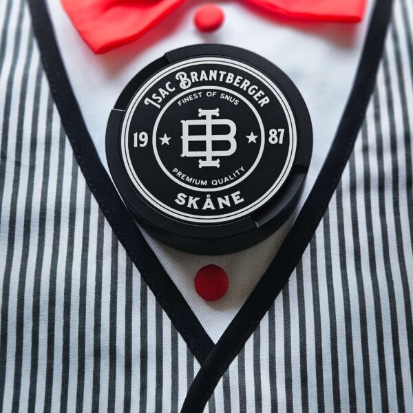 Personlig snusdosa Monogram linjart Svart