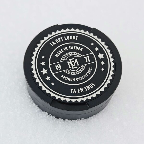 Personlig snusdosa Monogram taggar och stjarnor Svart Bild3